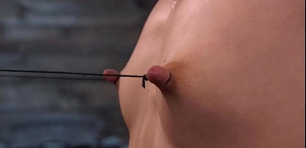  Beauty nipples tormented and toyed